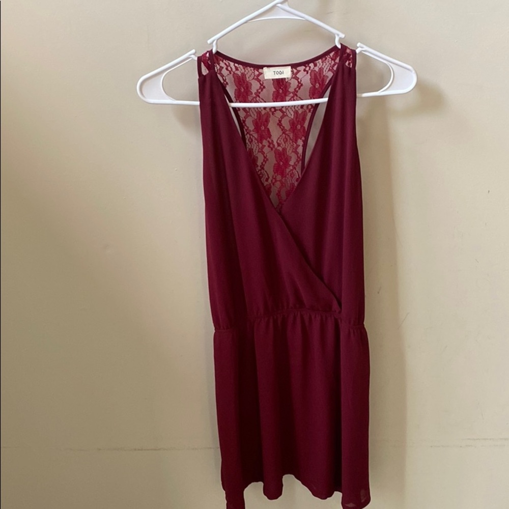 Tobi midi dress with racerback